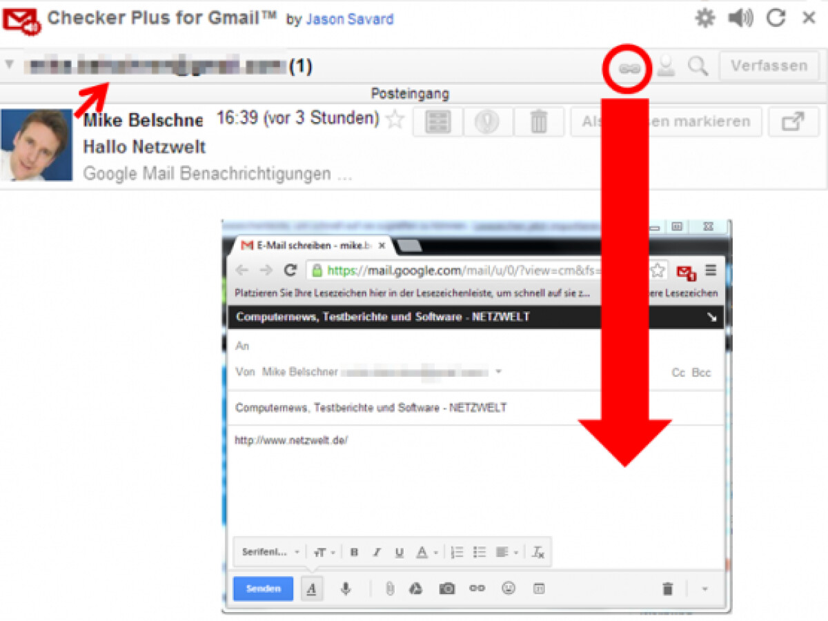 Gmail Einrichtung des AlertTools NETZWELT