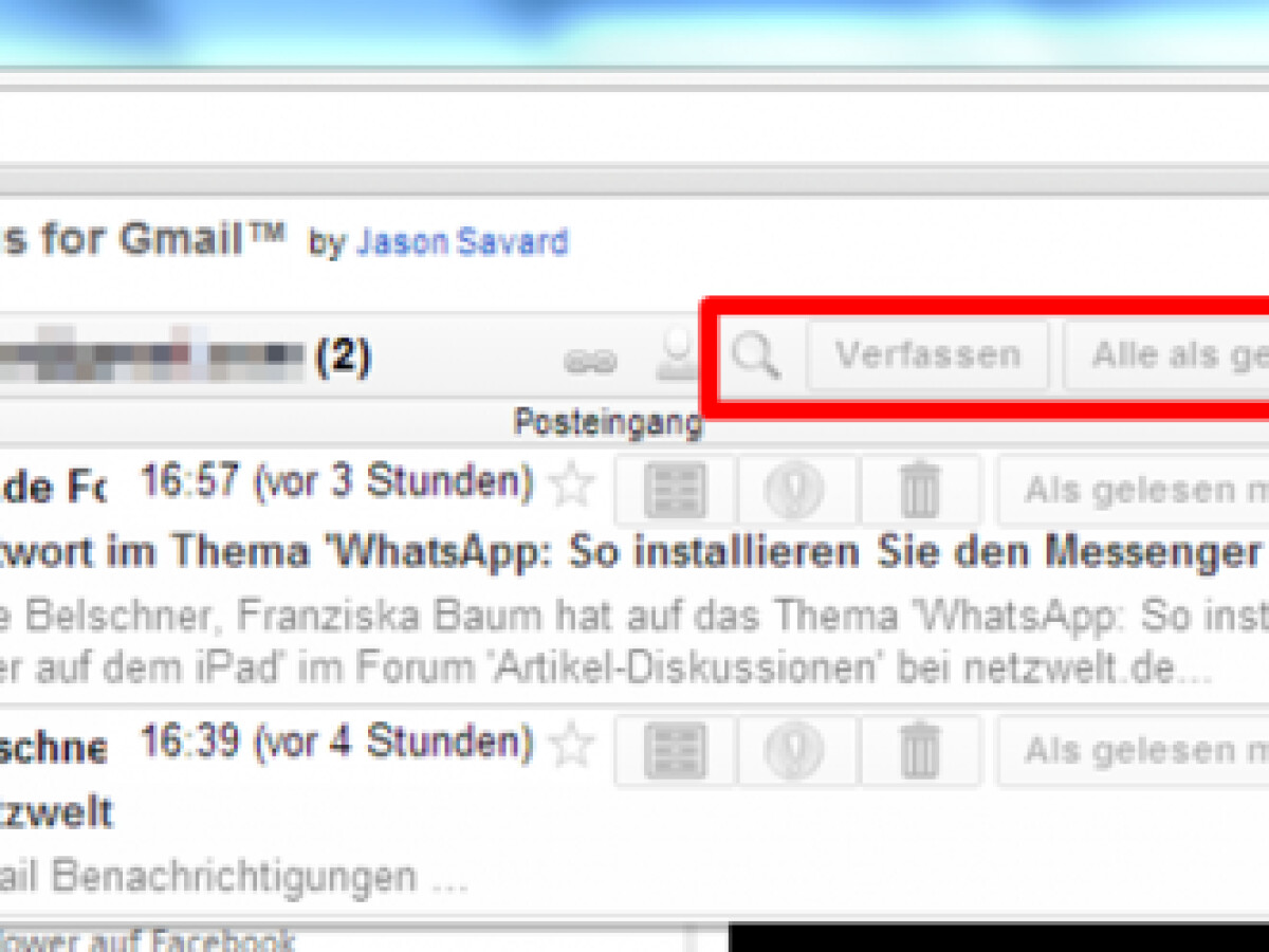 Gmail Einrichtung des AlertTools NETZWELT