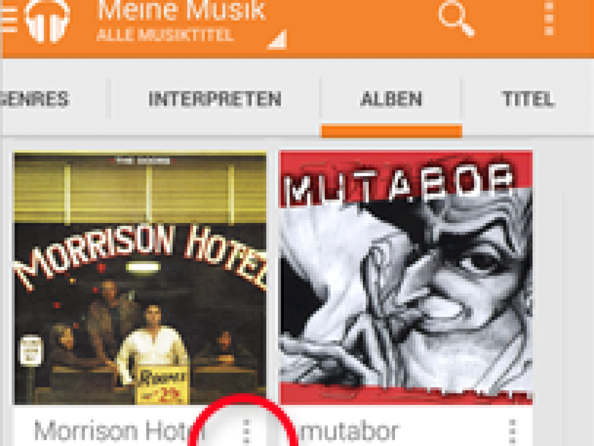 Offline verf&amp;uuml;gbare Musik.