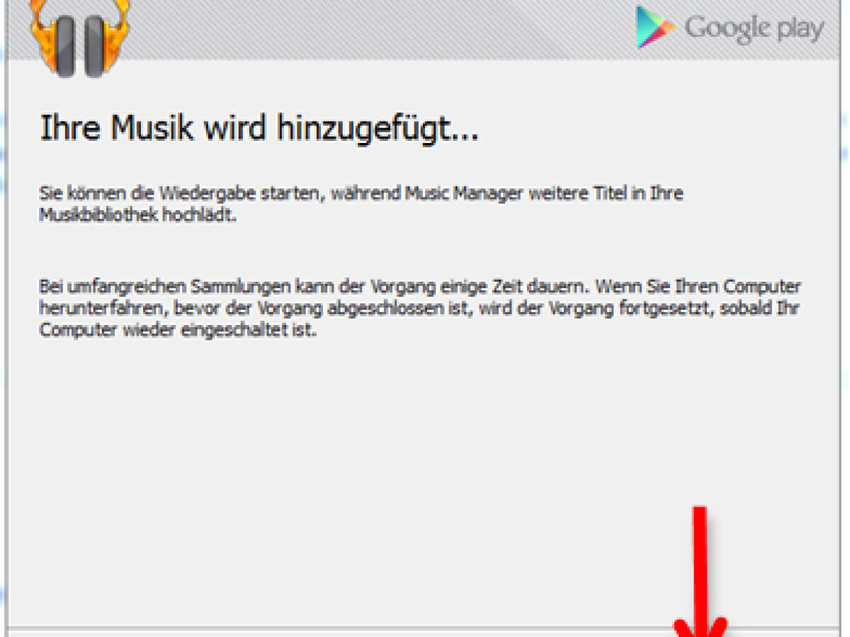Musikabgleich gestartet.