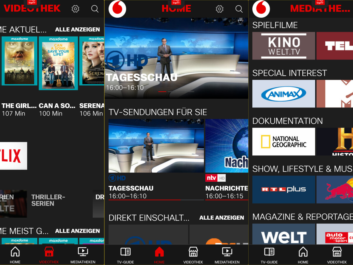 Vodafone GigaTVApp im Test LiveTV & Mediatheken für Android und iOS NETZWELT