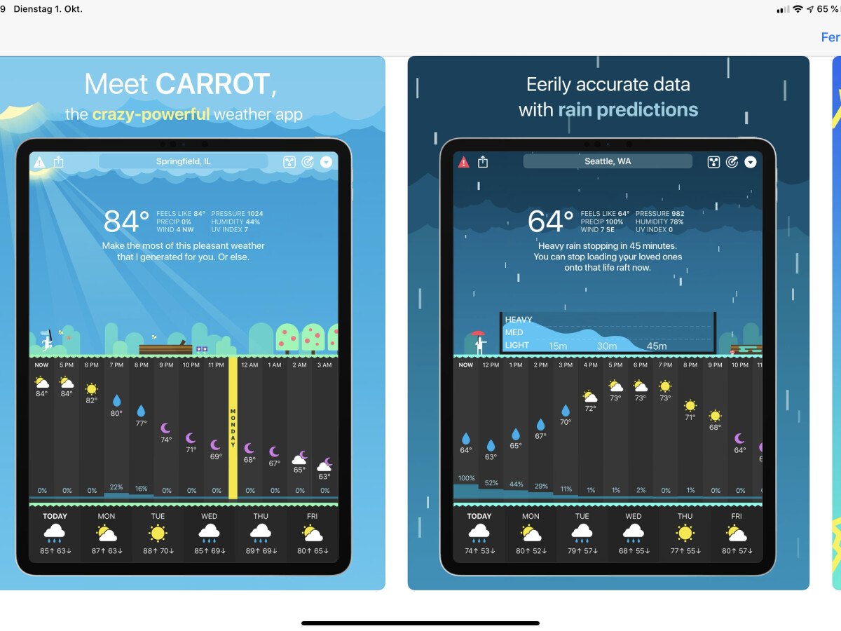 carrot weather pricing