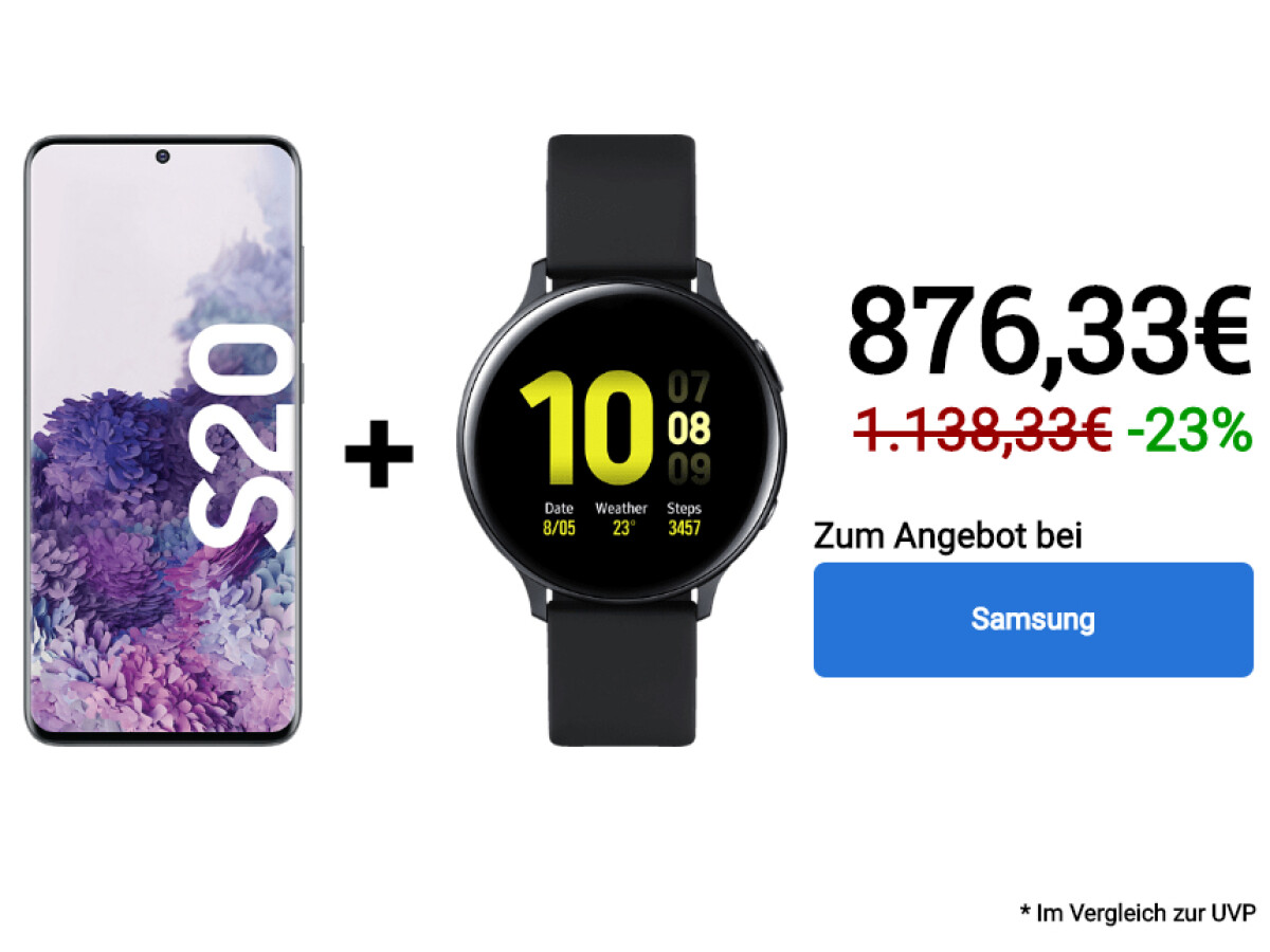 samsung galaxy s20 and watch deals