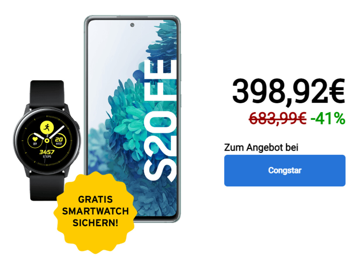 Galaxy S20 FE LiteVariante mit Smartwatch fast 300 Euro günstiger