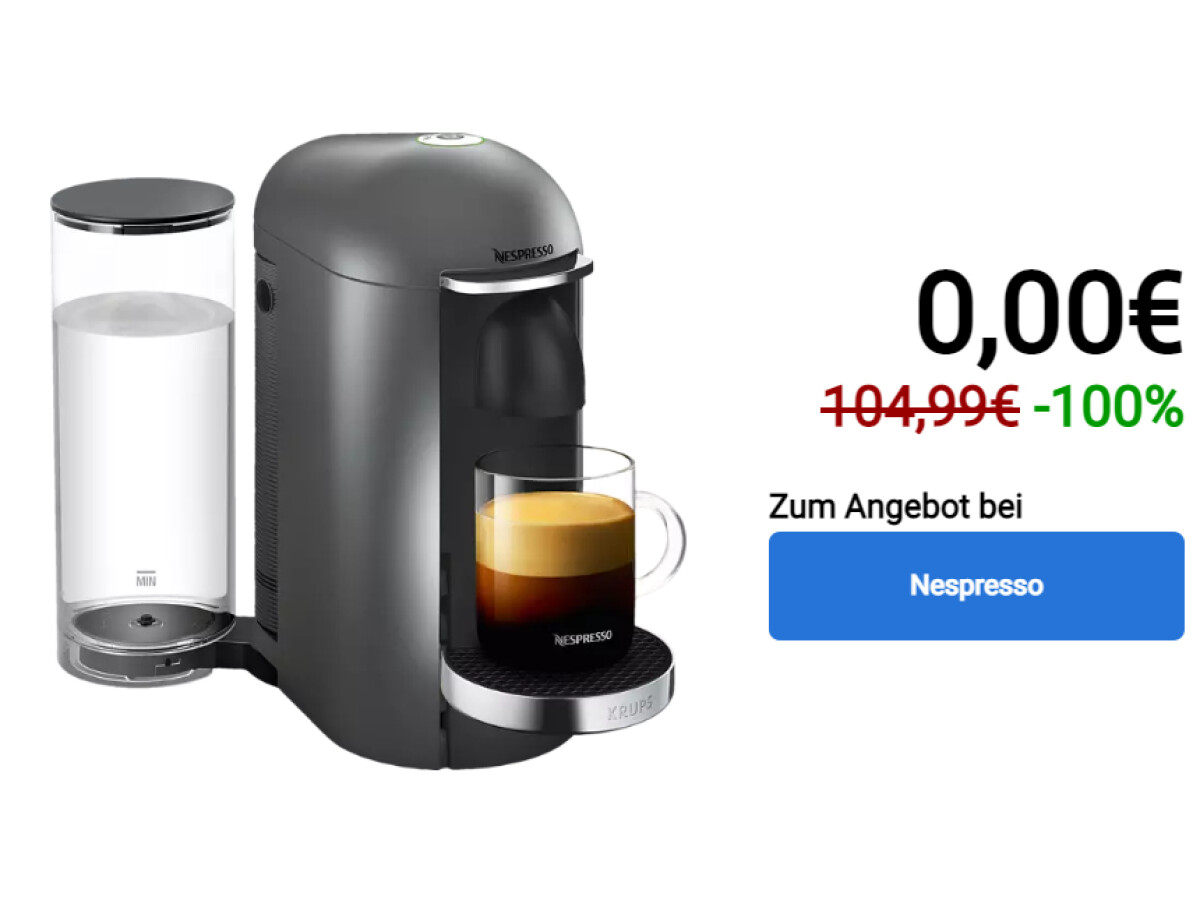 Nespresso Kaffeemaschine Vertuo Plus Titan Im Wert Von Mehr Als 100 Euro Kostenlos Netzwelt