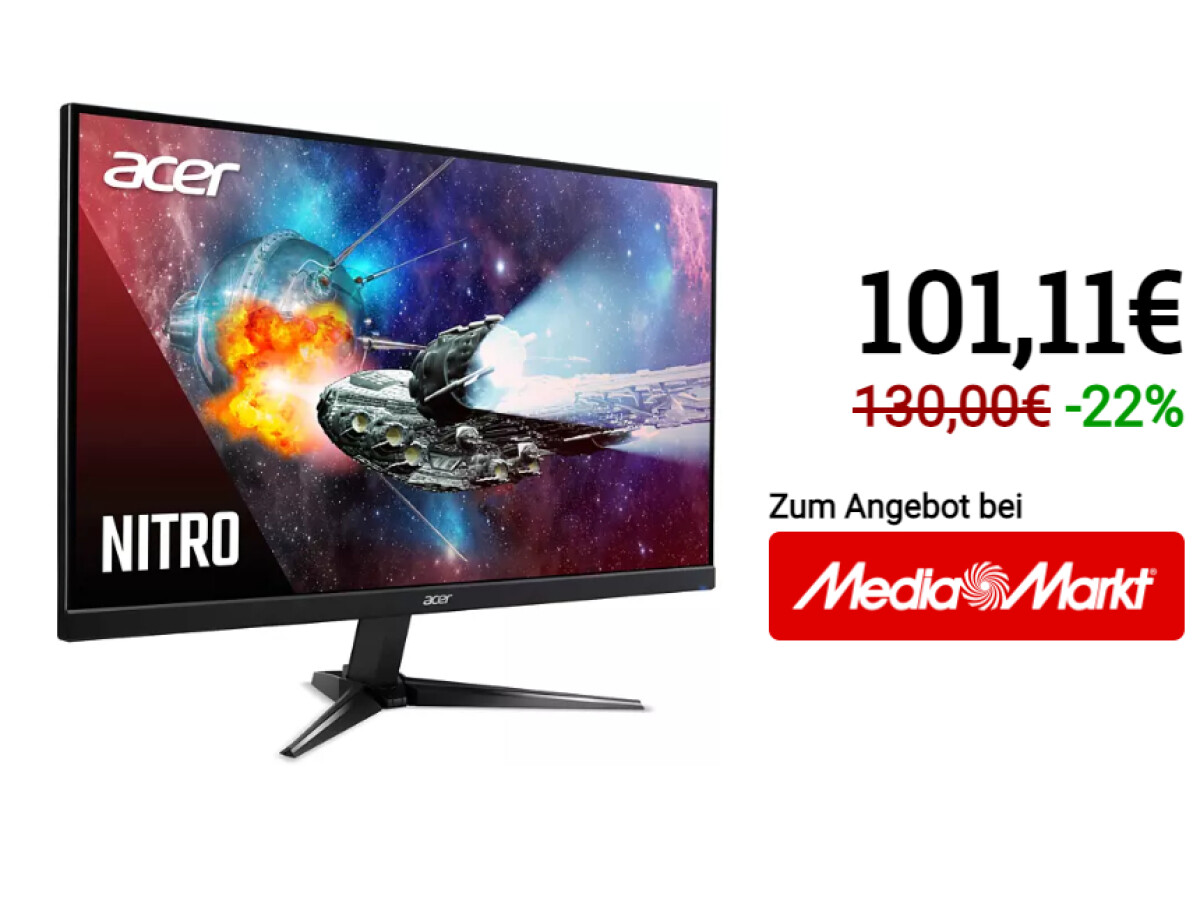 GamingMonitor für 100 Euro Preiskracher bei Media Markt auch ideal für Home Office NETZWELT
