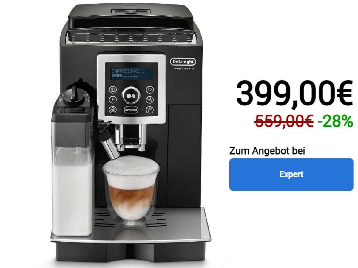 DeLonghi Kaffeevollautomat: Expert unterbietet die Konkurrenz um 160 ...
