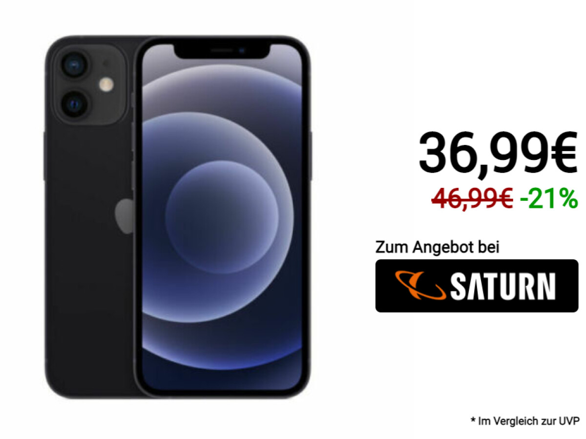 iPhone 12 mini (64 gigabytes) with 18 gigabytes all-network flat rate