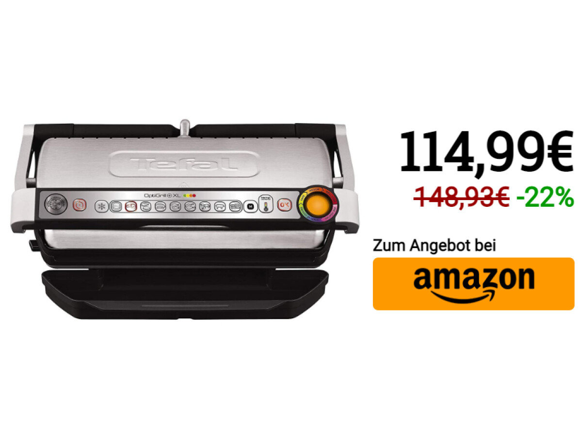 Tefal OptiGrill XL: Beliebter Kontakgrill bei Amazon stark reduziert ...