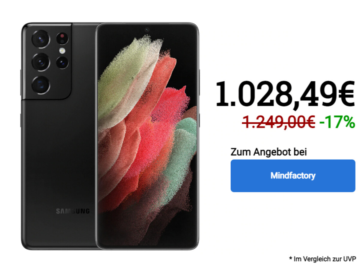 Samsung Galaxy S21 Ultra | 128 Gigabyte Speicher