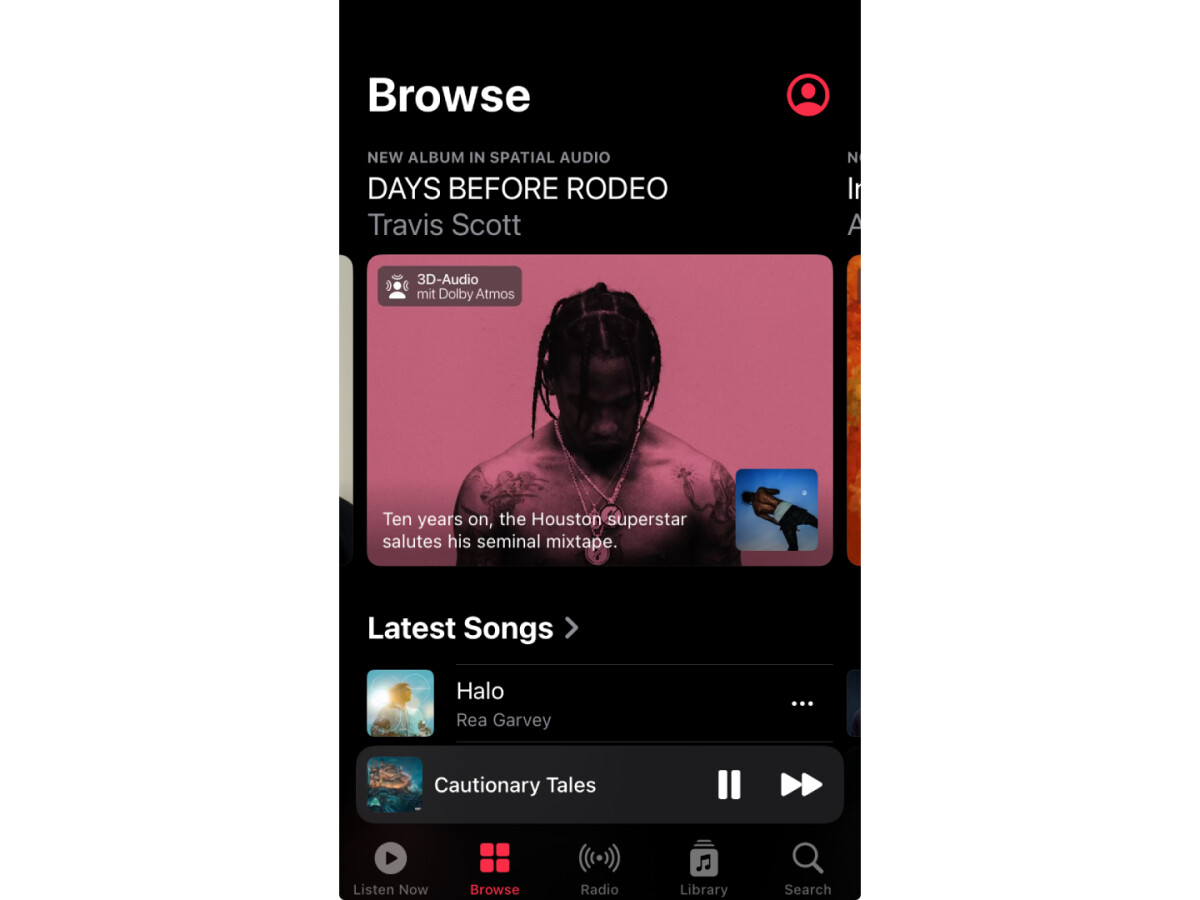 Apple Music Individual Das Abo für Einzelpersonen im Windschatten von