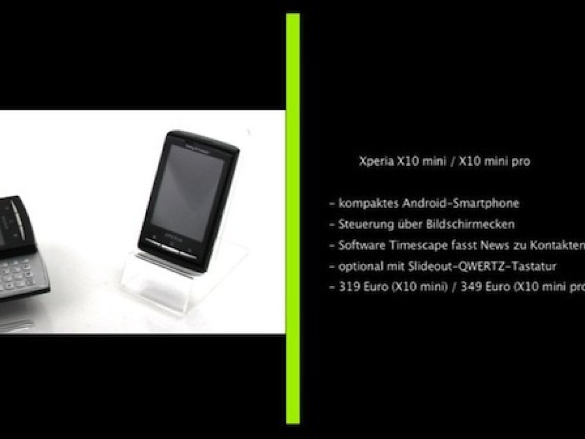Smartphone Winzlinge Sony Ericsson Xperia X10 Mini Und X10 Mini Pro Im Test Netzwelt