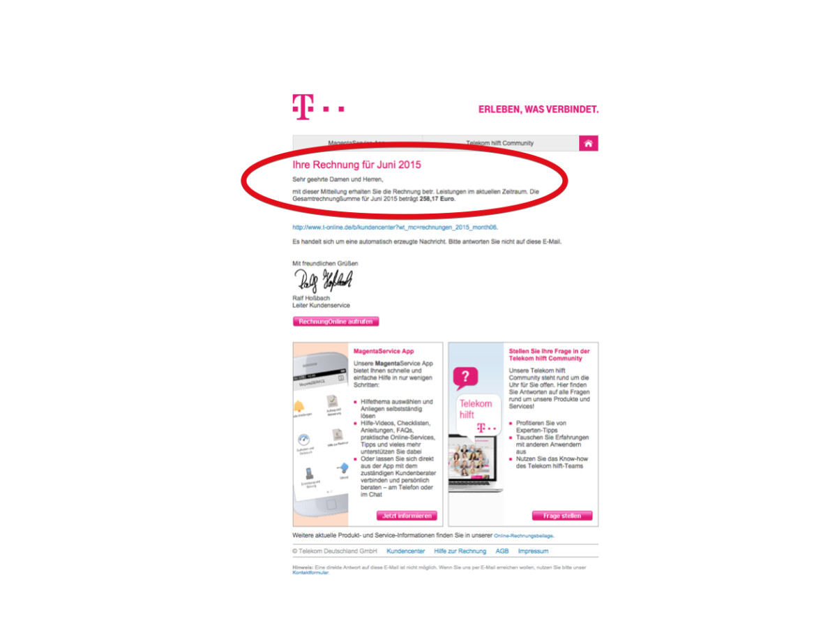 Gefalschte Telekom Rechnungen Verbraucherzentrale Warnt Nutzer Netzwelt