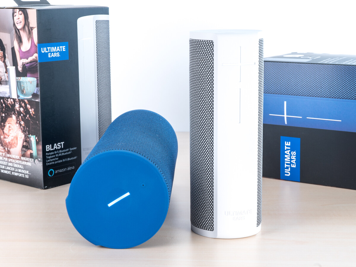 Alexa Integration blau Generalüberholt Ultimate Ears Megablast Tragbarer Bluetooth-Lautsprecher Sprachgesteuert 