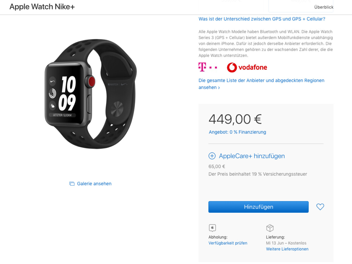 vodafone nike apple watch