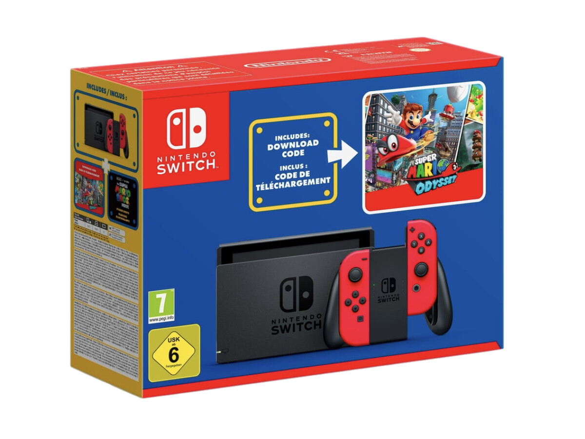 RECORTE Paquete Nintendo Switch con Mario Odyssey