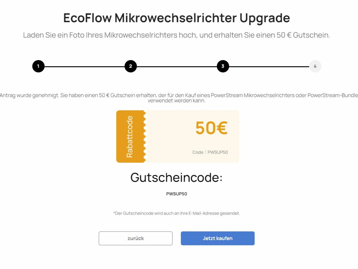 Coupon code EcoFlow PowerStream 50 euros: PWSUP50