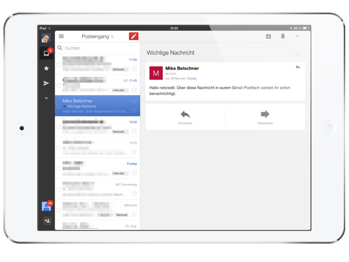 push mail for gmail