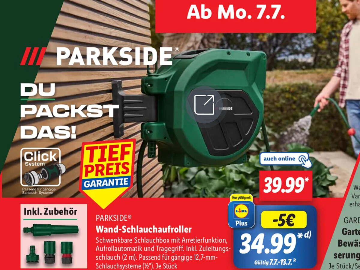 Ab sofort bei Lidl: Bei dieser Alternative zum RollUp M von Gardena spart ihr bis zu 80 Euro - online vergriffen