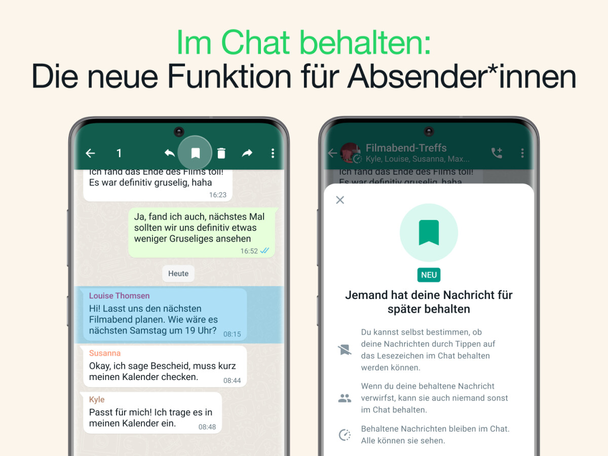 Whatsapp Nachrichten Die Sie Verrückt Machen Neue bei WhatsApp: Das bedeutet das Bookmark-Symbol und der Ordner