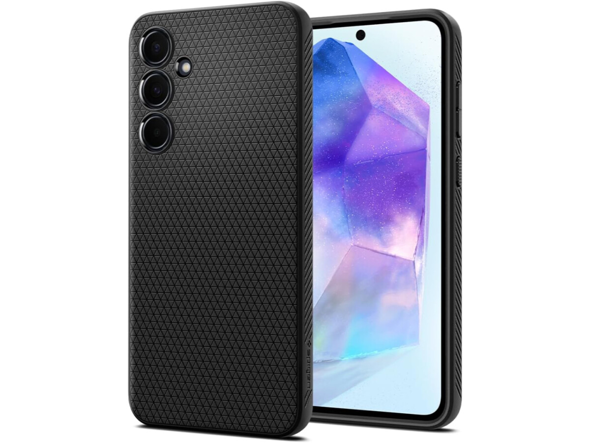 The Spigen Liquid Air's unique selling point is its grippy triangular pattern on the back.