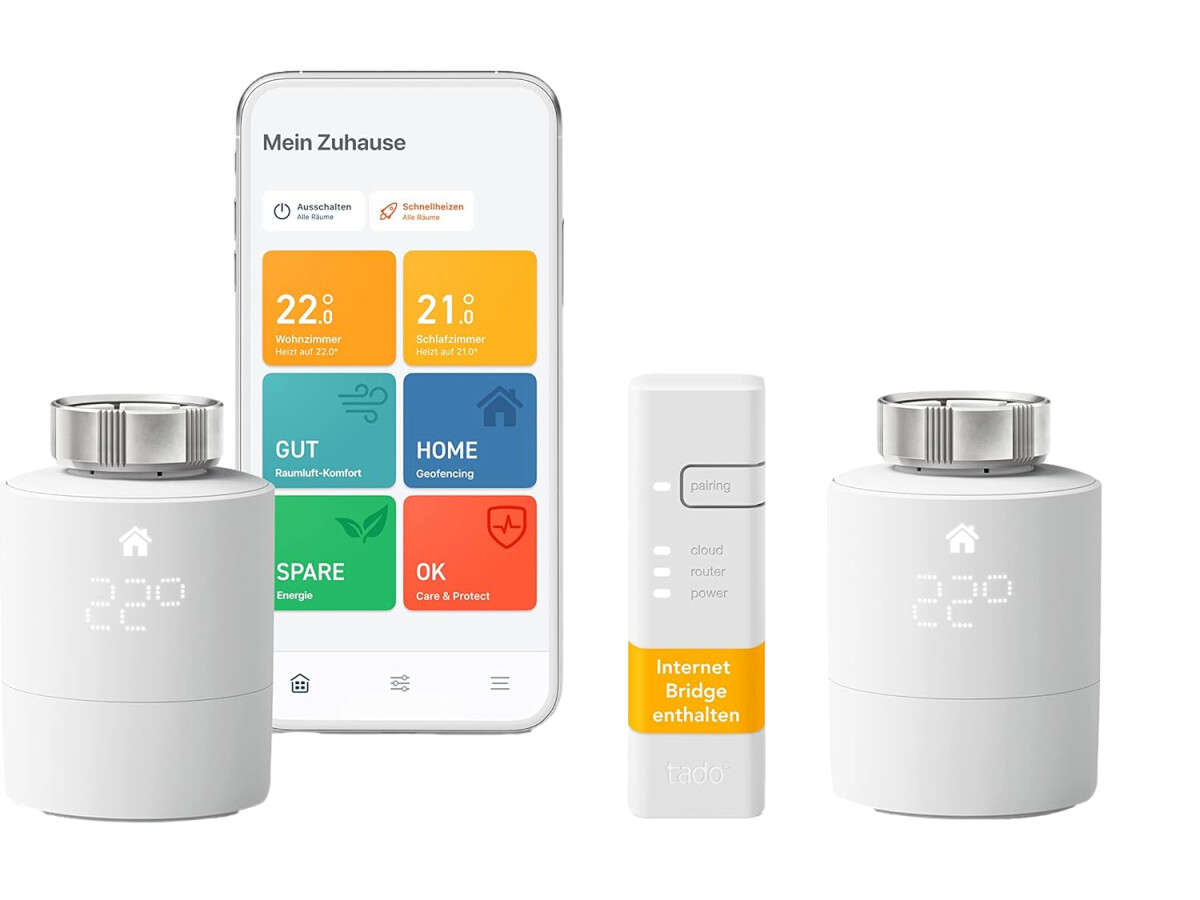 tado Wifi Starter Kit V3+ with 2 smart radiator thermostats