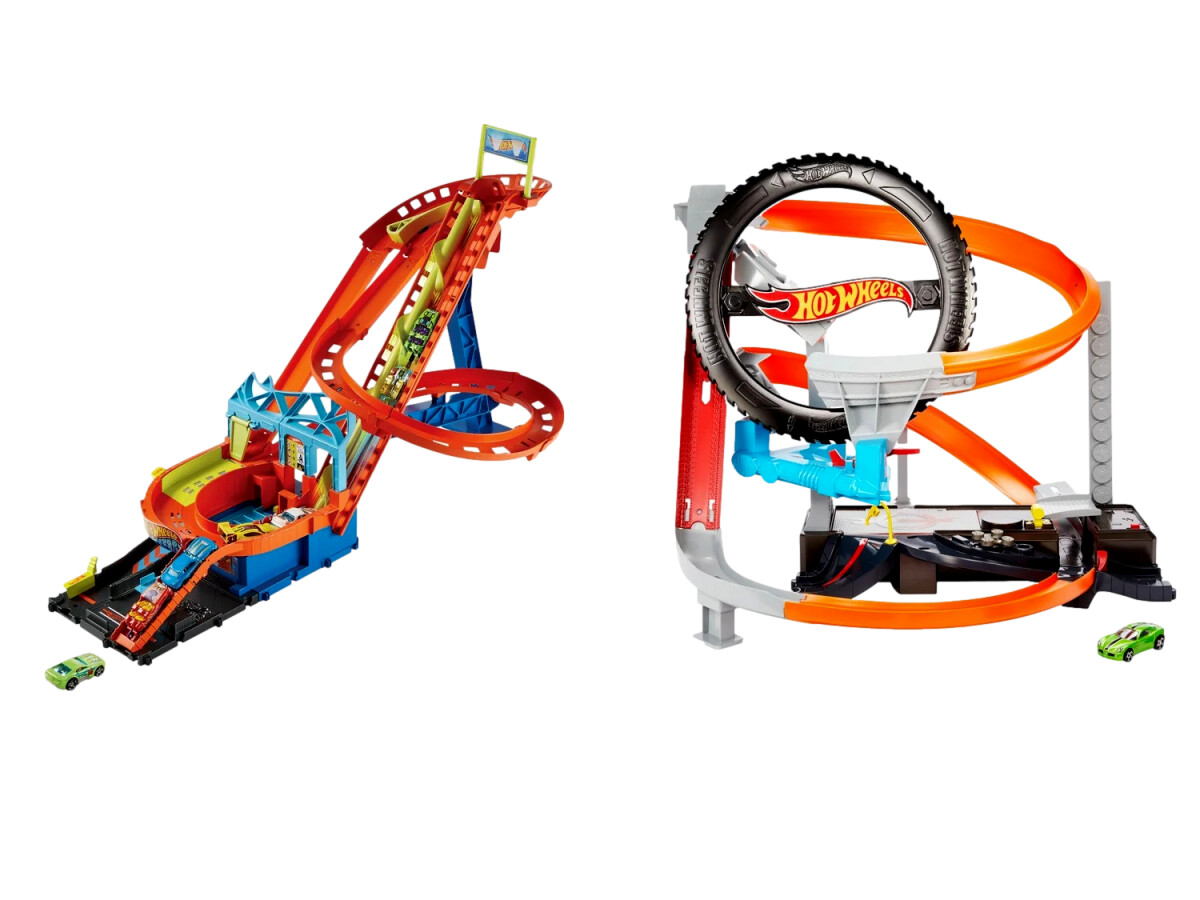 2023 - Christmas present for Hot Wheels fans: roller coaster and tire ...