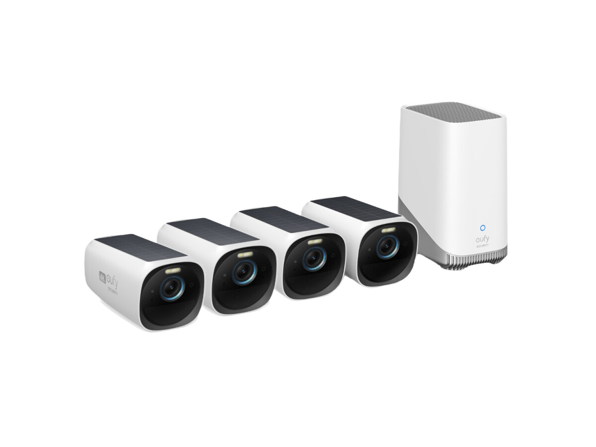 eufyCam 3 Starter Set 4+1 - Juego de 4 cámaras con HomeBase 3