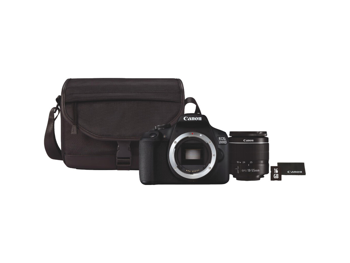 Conjunto completo Canon EOS 2000D