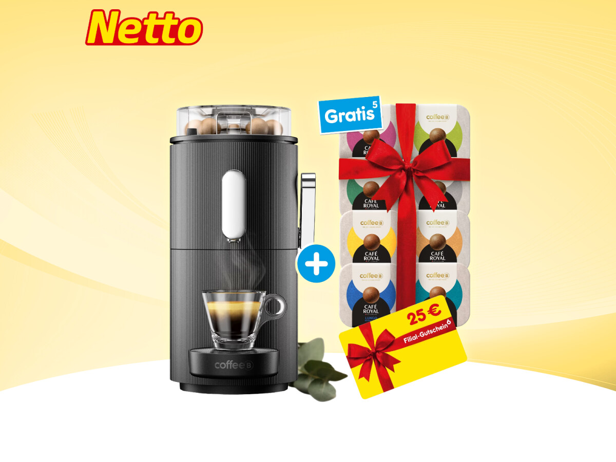 Knaller-Angebot bei Netto: Mit diesem Trick bekommt ihr die CoffeeB  Kaffeemaschine effektiv kostenlos
