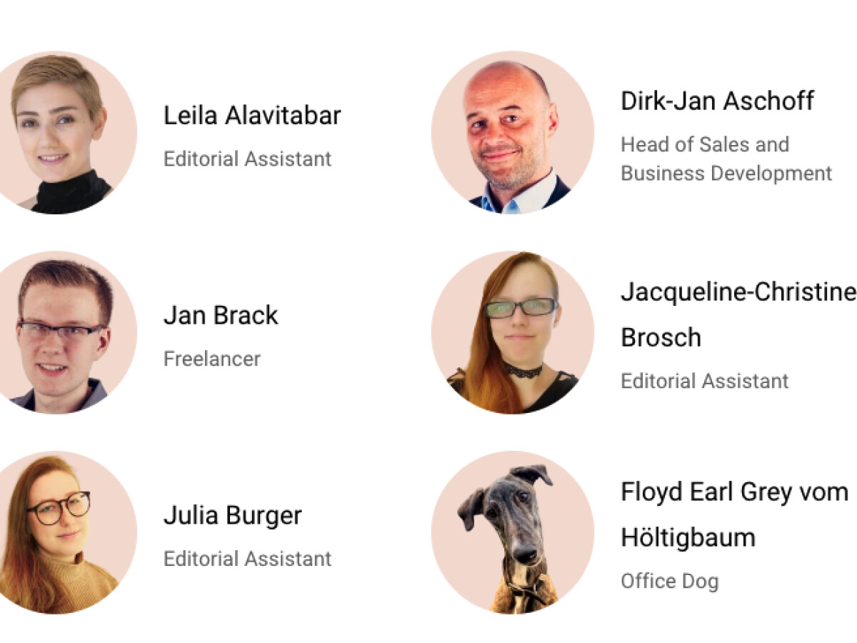 Irgendwo auf der Teamseite hat sich Redaktionshund Floyd versteckt.