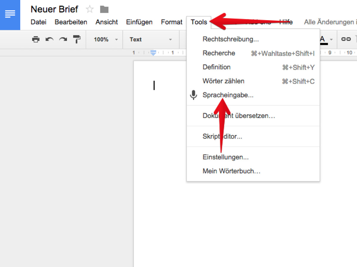 Google Docs: Spracheingabe für Texte verfügbar - so geht's | NETZWELT