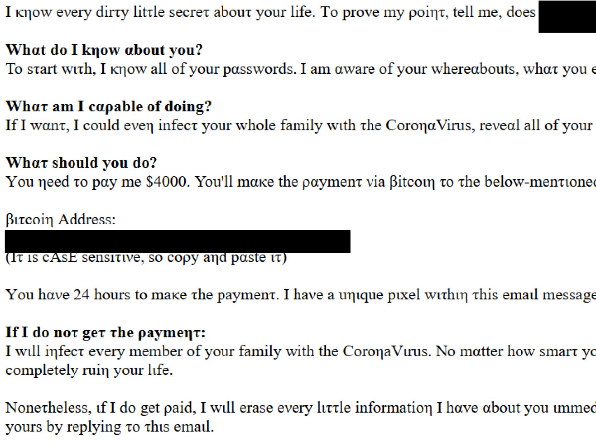 Erpressung mit Coronavirus: Dreiste E-Mails drohen mit Ansteckung der  Familie | NETZWELT