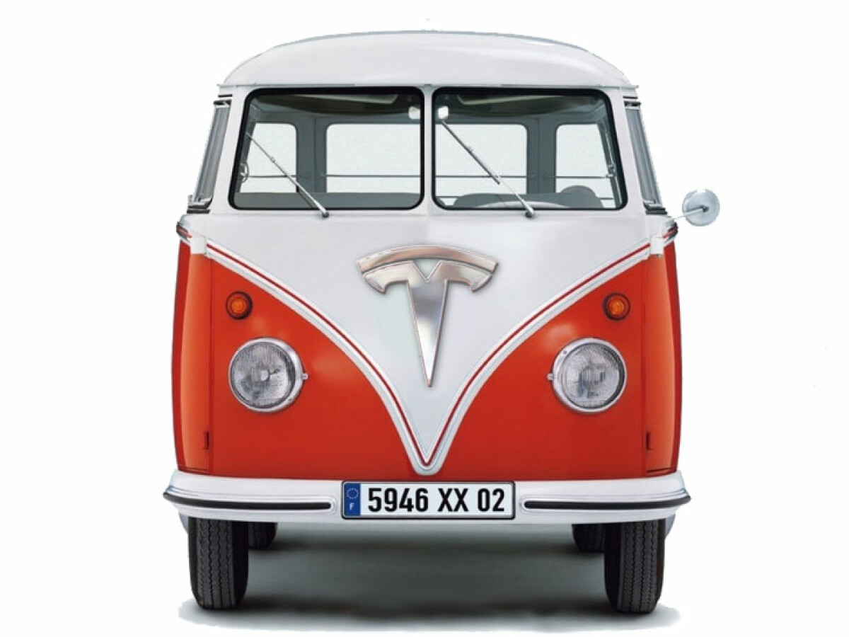 E Bulli Tesla baut Hippi Bus auf Model X Basis NETZWELT