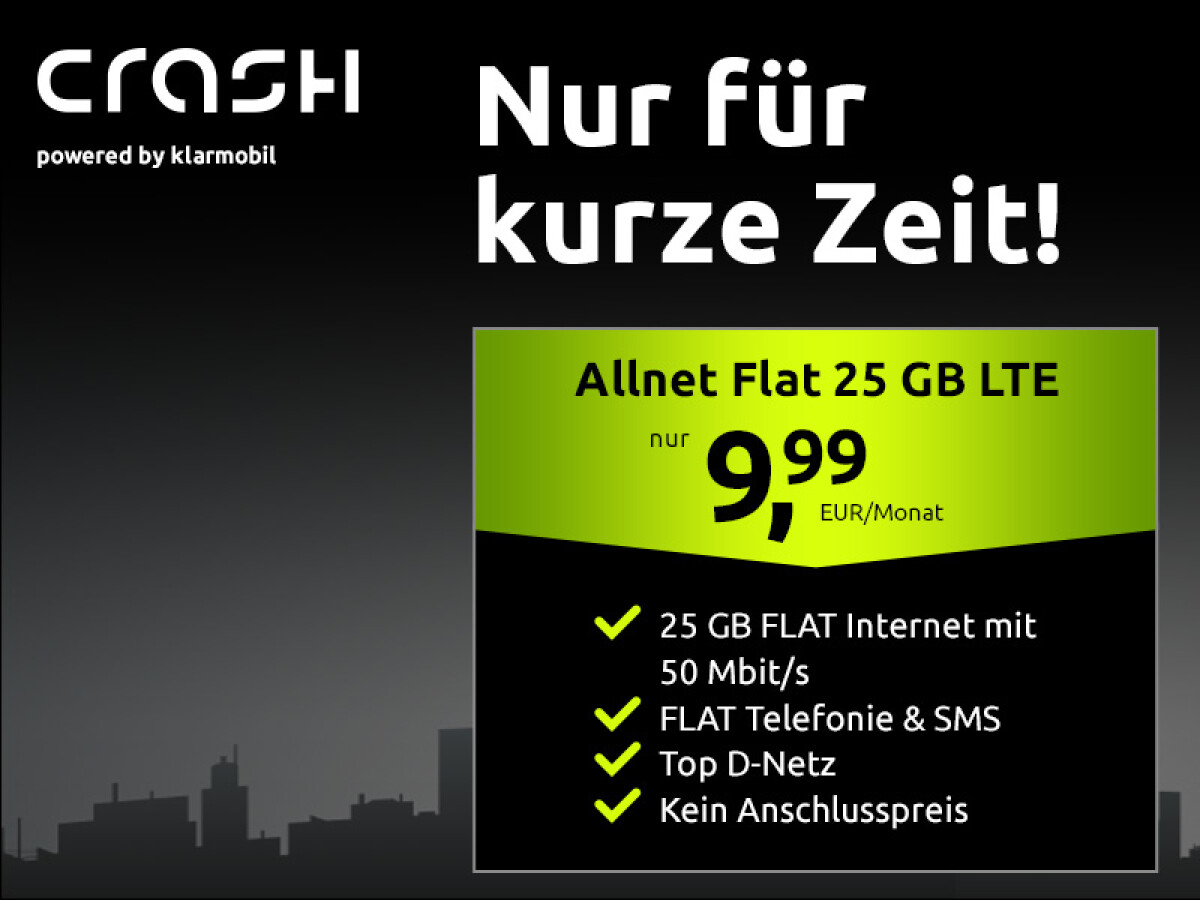 Crash deal : 25 Go de volume de données sur le réseau Vodafone