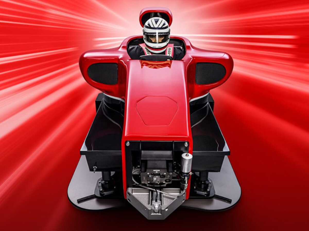 Der Formel-1-Simulator von Cranfield soll ein realistisches Renngefühl vermitteln.