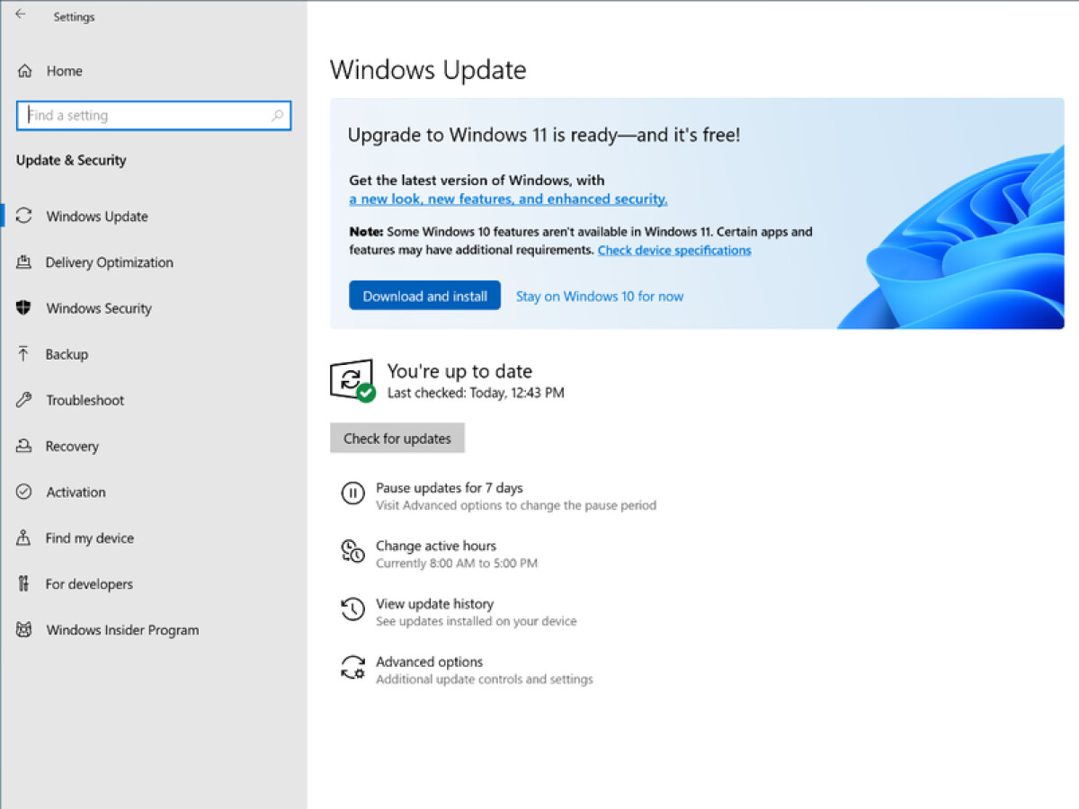 Windows 11 est proposé via Windows Update.