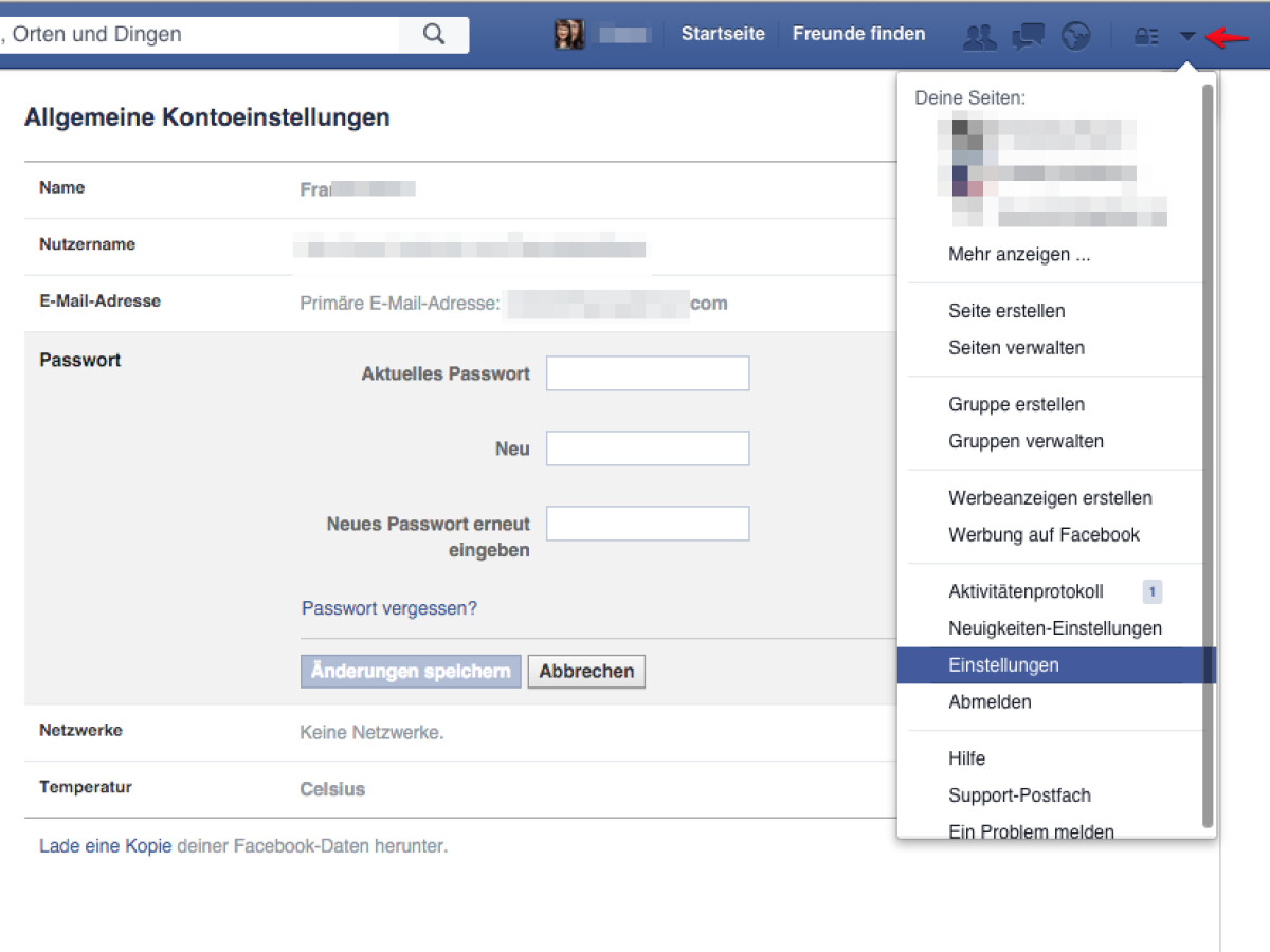 Wo Finde Ich Die Anstupser Bei Facebook Facebook: Passwort ändern | NETZWELT