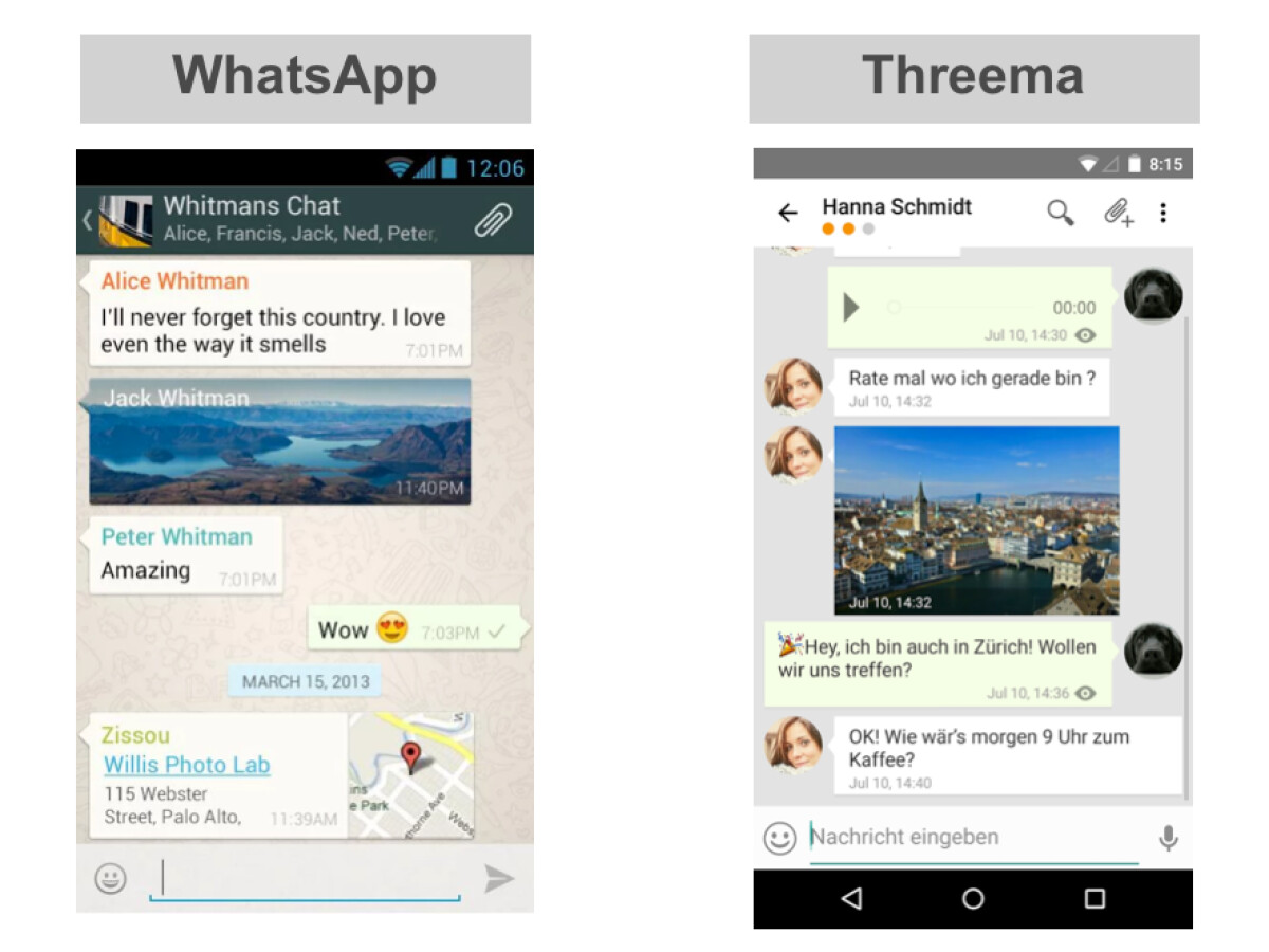 Whatsapp Versus Threema Messenger Im Vergleich Netzwelt