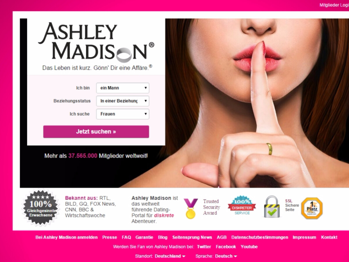Adult dating-website, die gehackt wurde