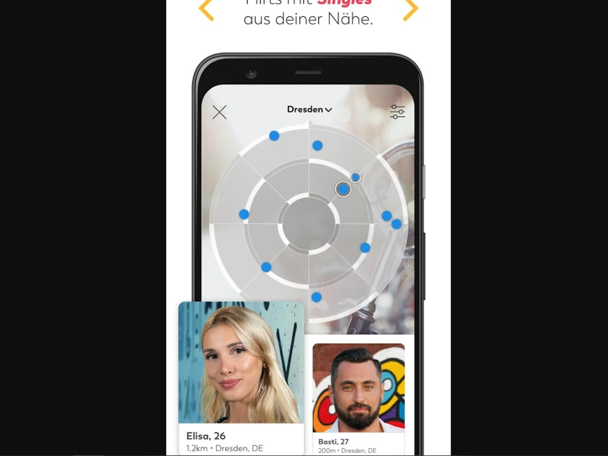 De Lovoo Radar laat je singles bij jou in de buurt zien.