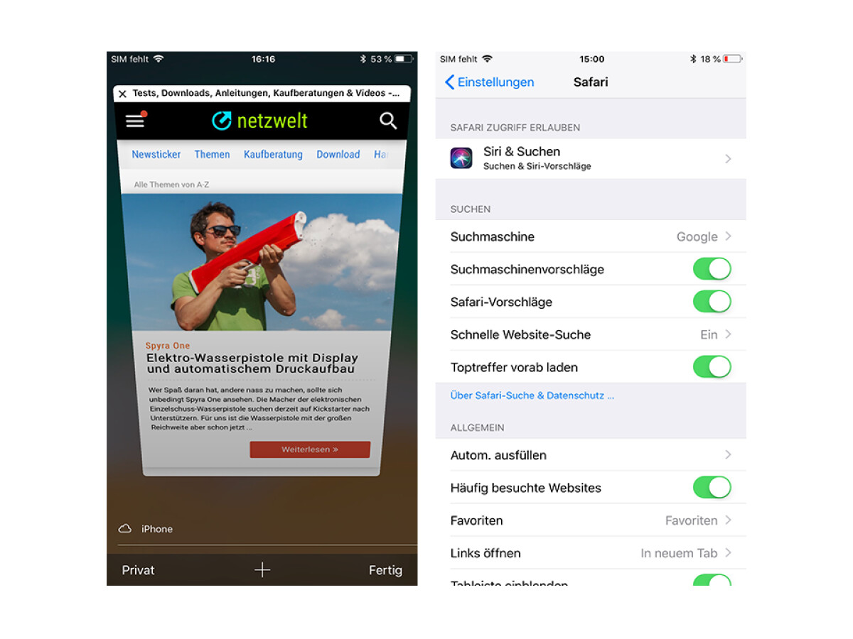 Safari für iOS im Test Heimspiel für den AppleBrowser NETZWELT