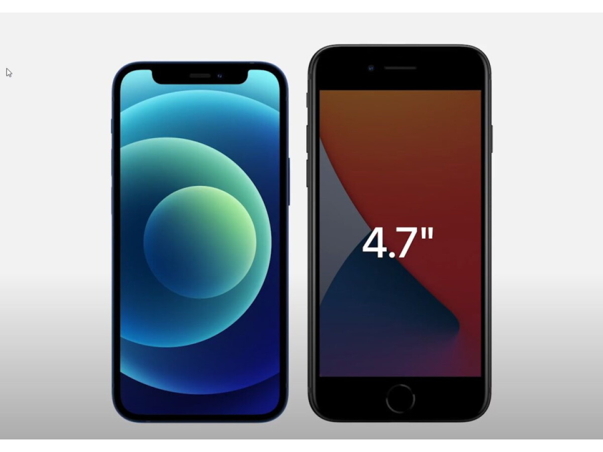 Das iPhone 12 Mini (link) mit 5,4 Zoll großem Display ist kleiner, als das 4,7 Zoll große iPhone SE der zweiten Generation.