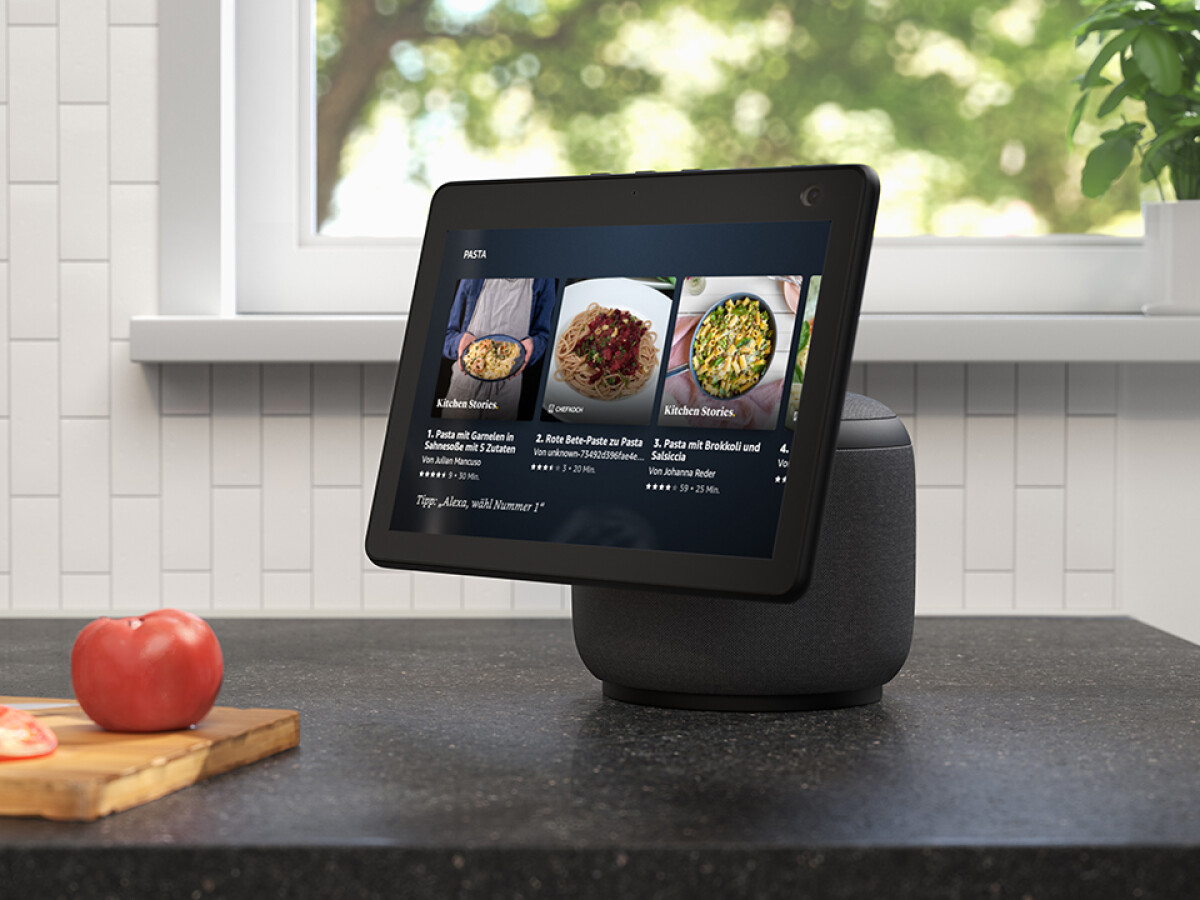 Amazon's Echo Show 10 spins in place.