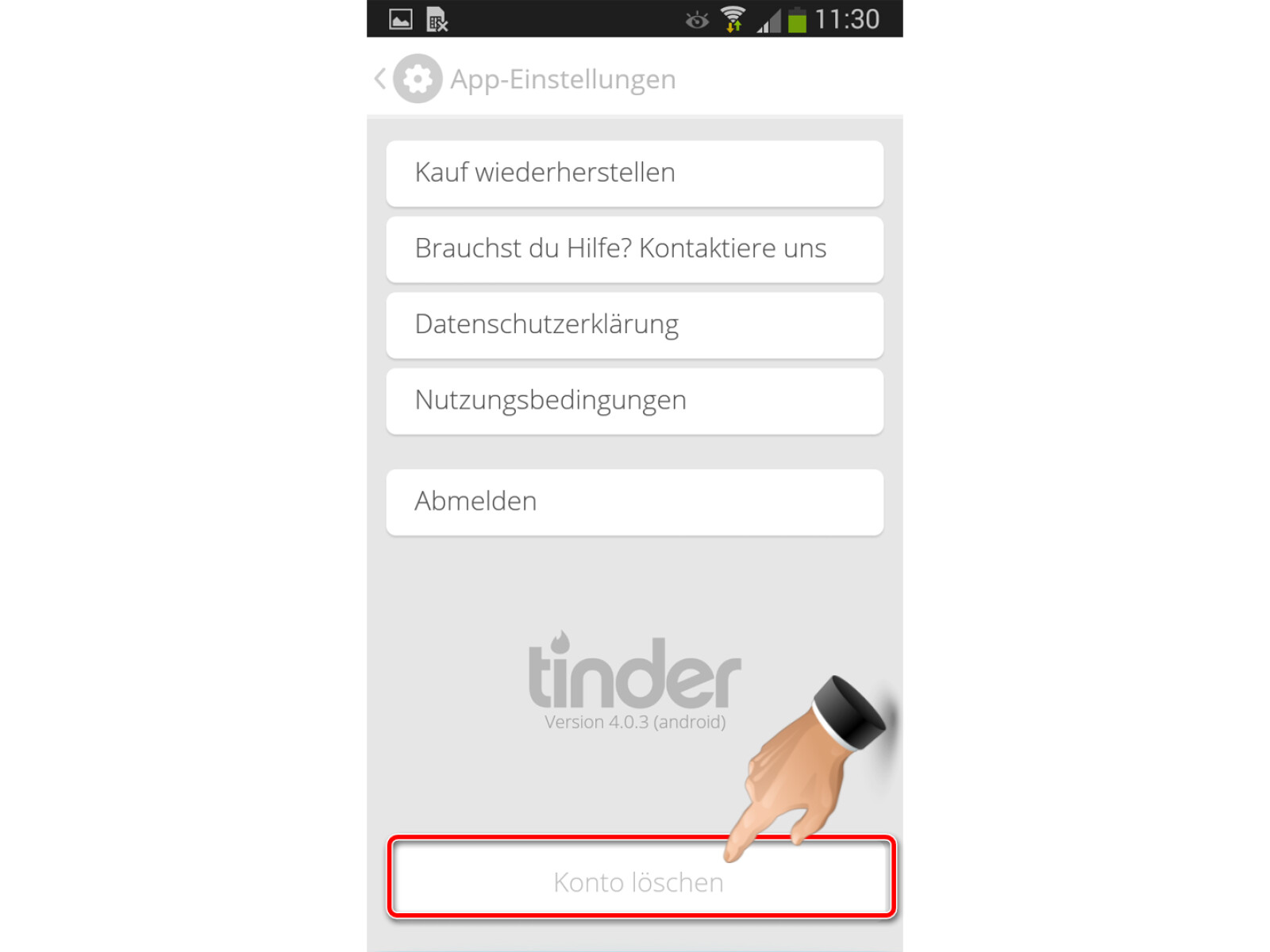 Wiederherstellen löschen tinder konto Tinder konto