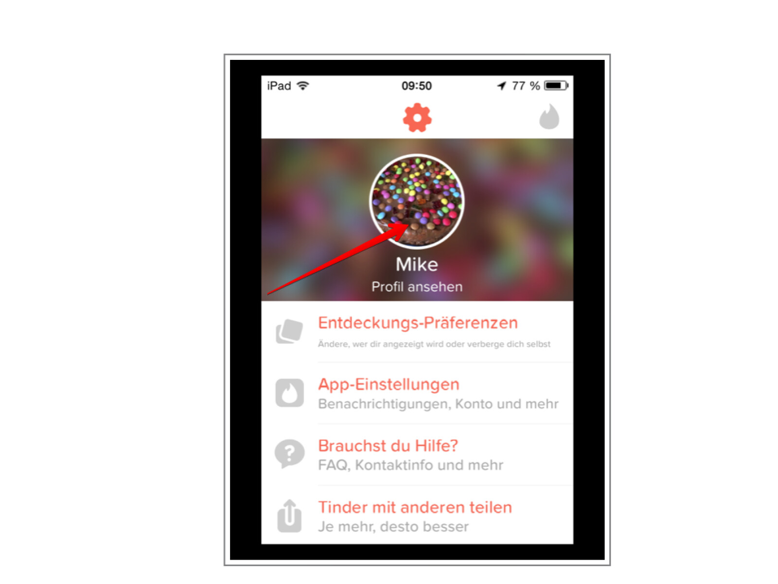 Anschauen eines tinder profil Tinder App