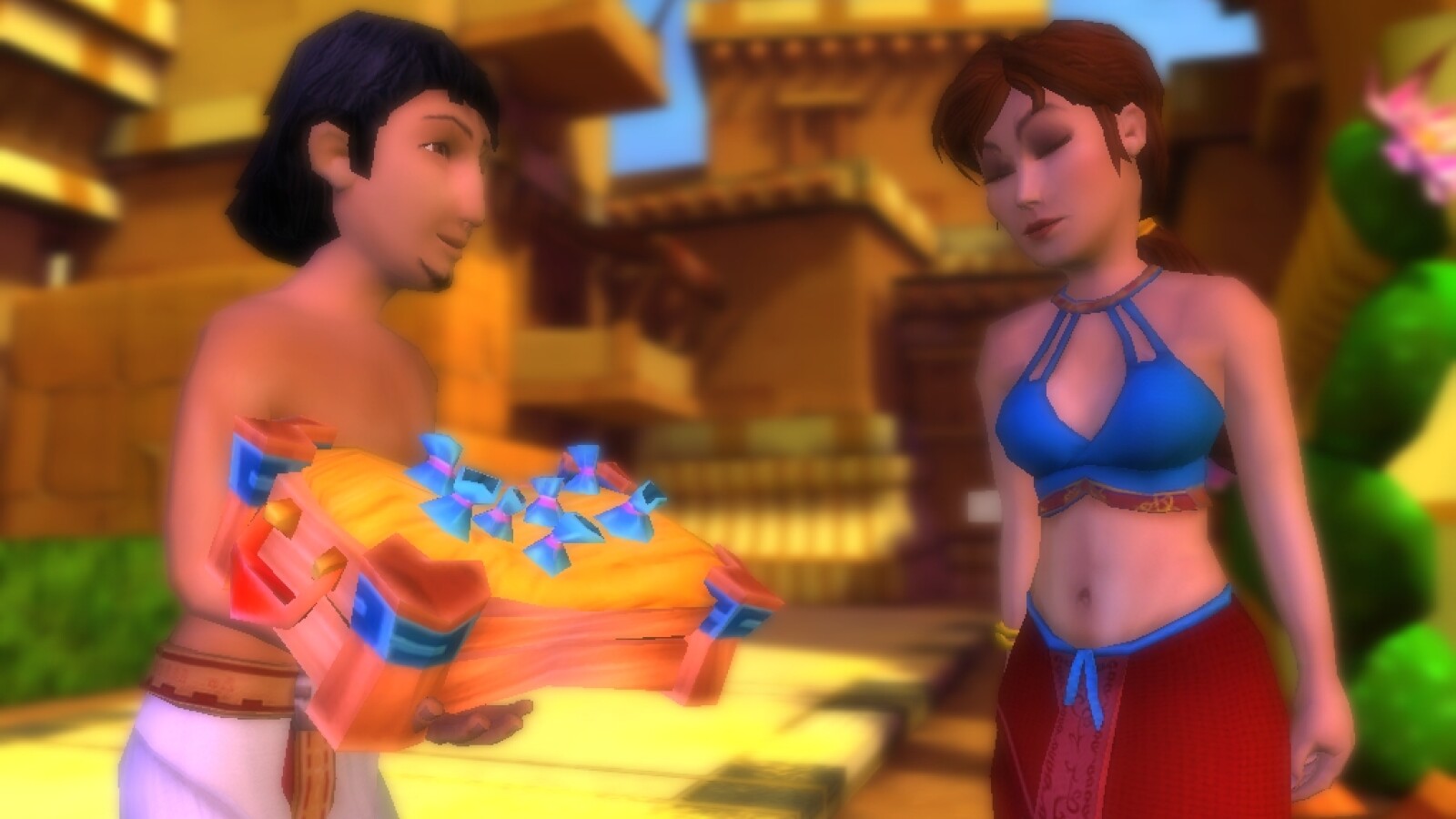 Assil und Thara - Seit dem ersten Teil bestreiten die beiden jedes Abenteuer. Da bleibt es nicht aus das auch mal die Fetzen fliegen.