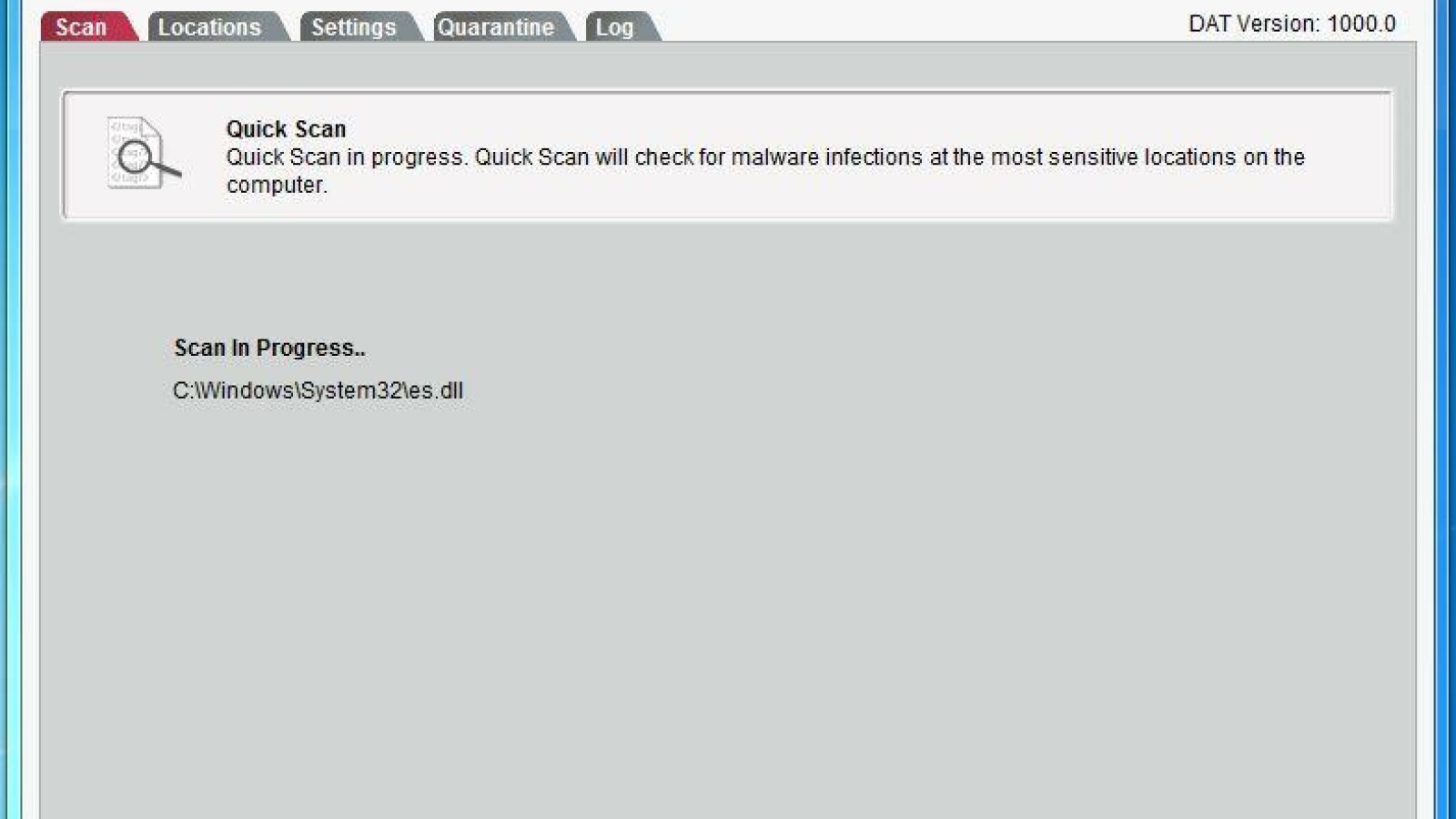 McAfee scannt den Computer. (Bild: McAfee Labs Stinger)