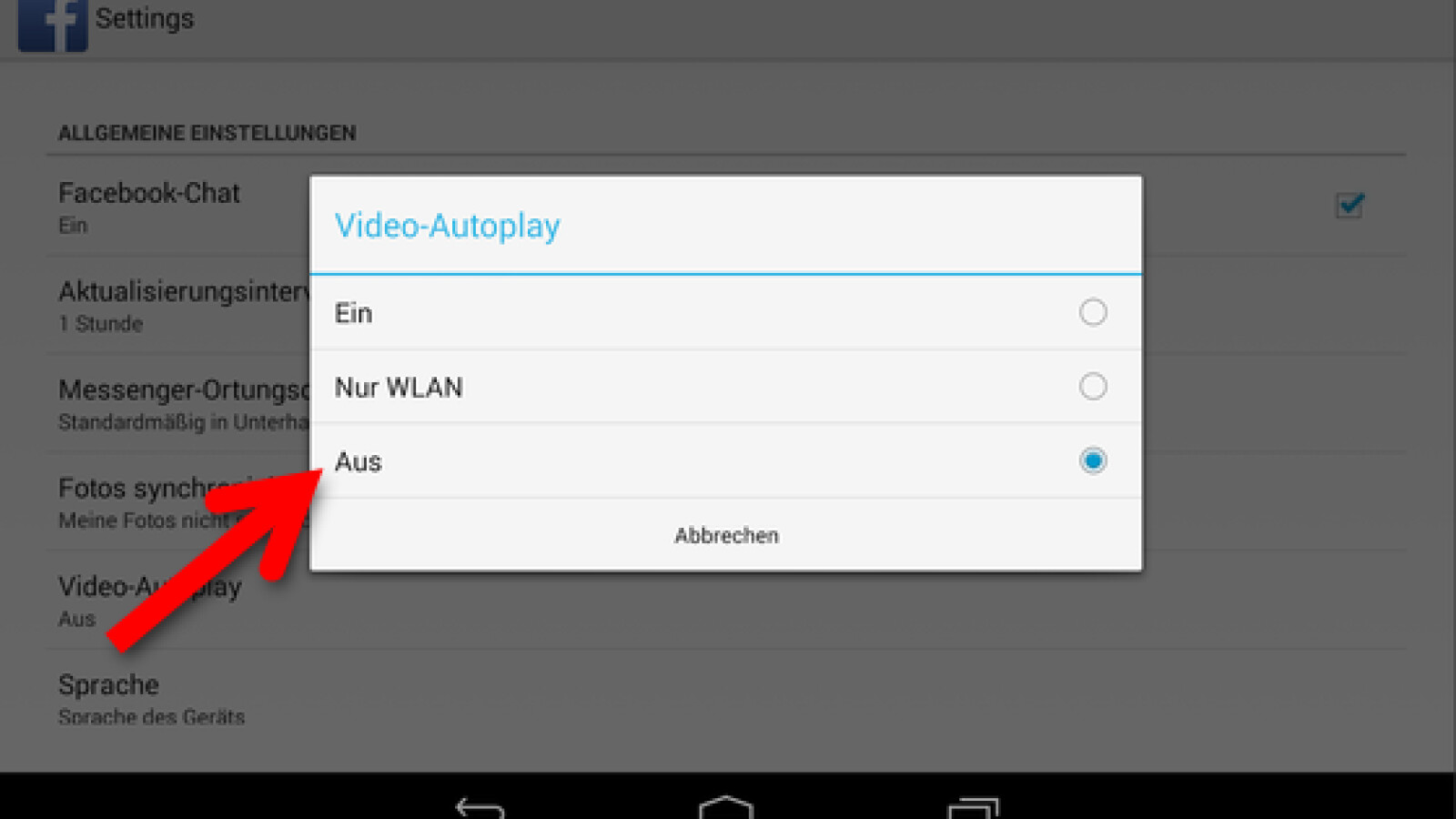 Facebook AutoplayFunktion für Videos in der AndroidApp deaktivieren