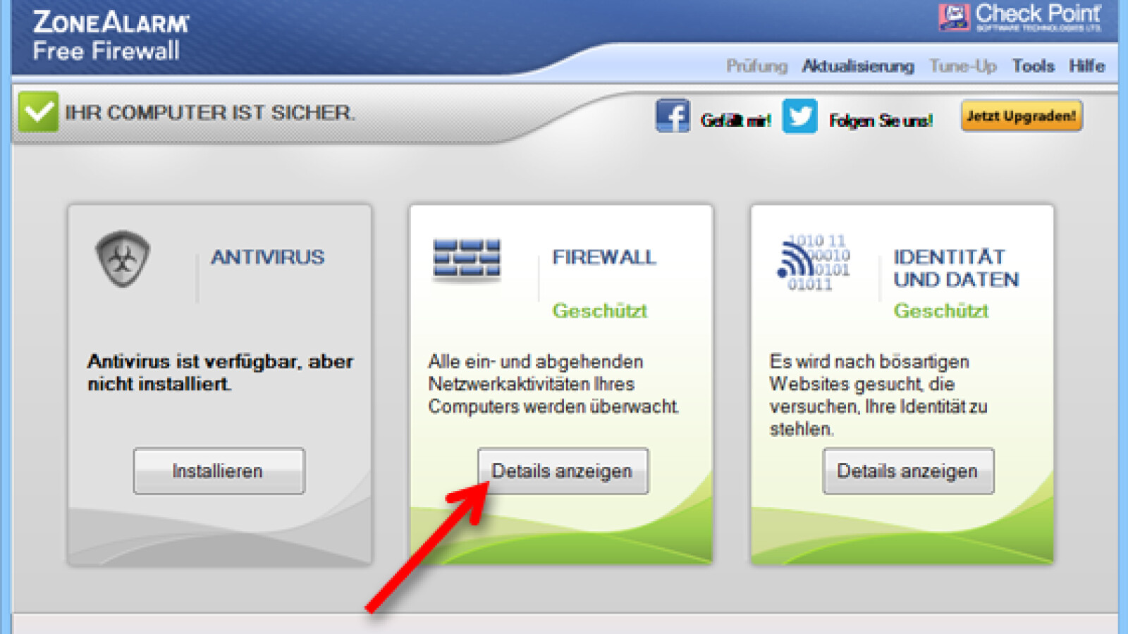 Grundlegende Einstellungen von ZoneAlarm NETZWELT